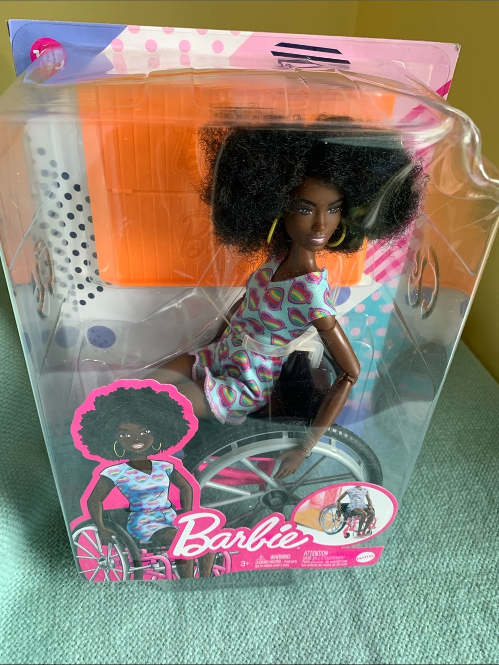Barbie Fashionista 195 Disability Natural Hair Wheelchair Ramp Articulated